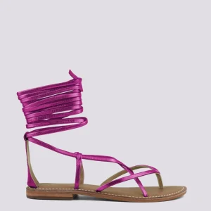 SANDALO IN PELLE CON LACCI SCHIAVA