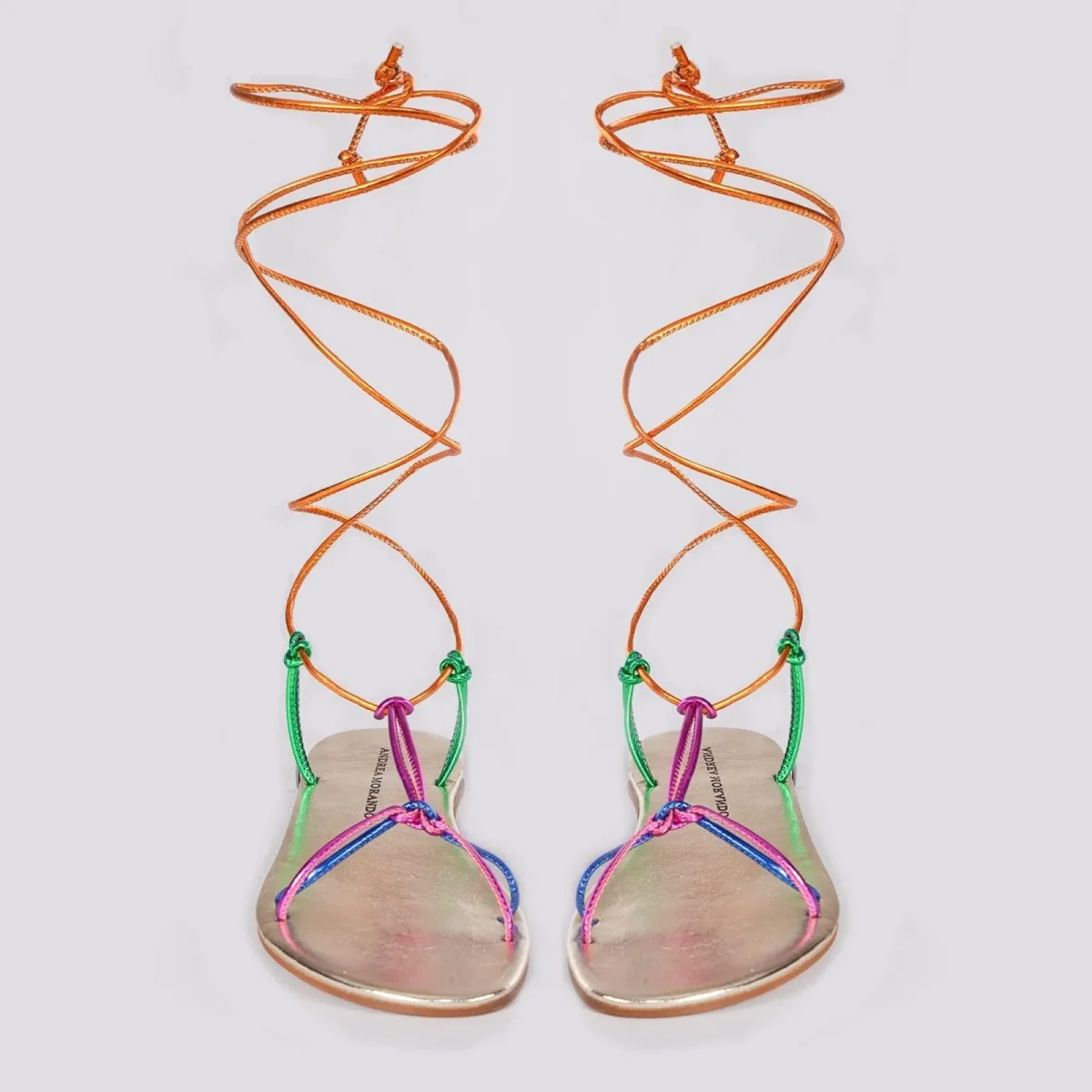 SANDALO SCHIAVA LAMINATO MULTICOLOR - immagine 3