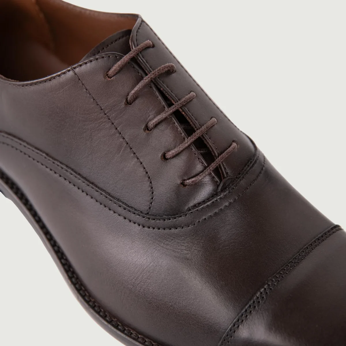 SCARPA ELEGANTE STRINGATA TESTA MORO - immagine 5