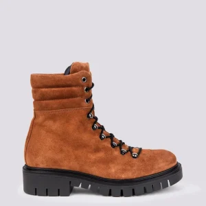 SCARPONCINO ALTO CON ALLACCIO TREKKING IN CAMOSCIO CUOIO