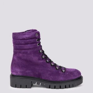 SCARPONCINO ALTO CON ALLACCIO TREKKING IN CAMOSCIO VIOLA