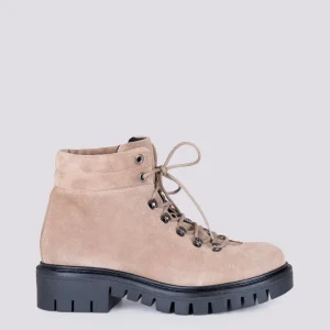 SCARPONCINO CON ALLACCIO TREKKING IN CAMOSCIO BEIGE