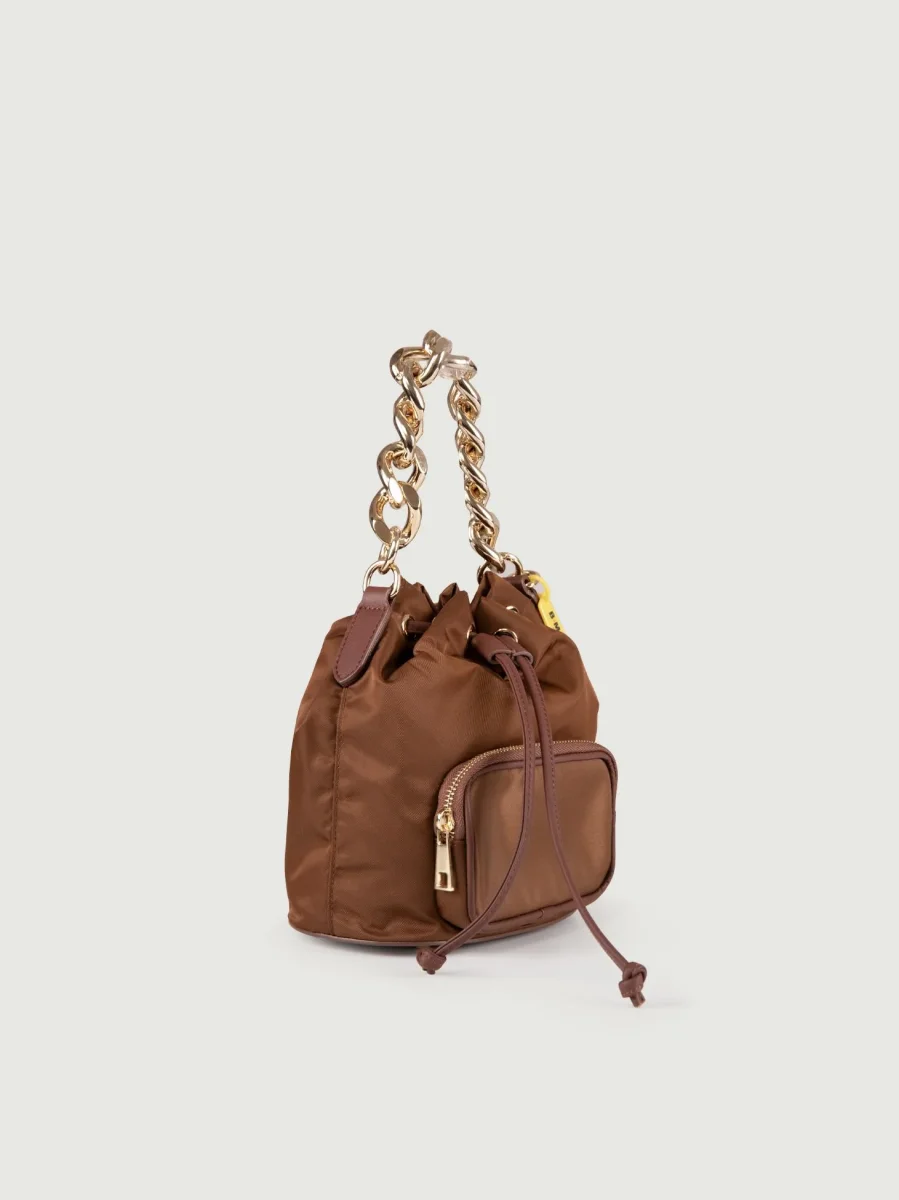 SECCHIELLO IN NYLON MARRONE BADDIE - immagine 3