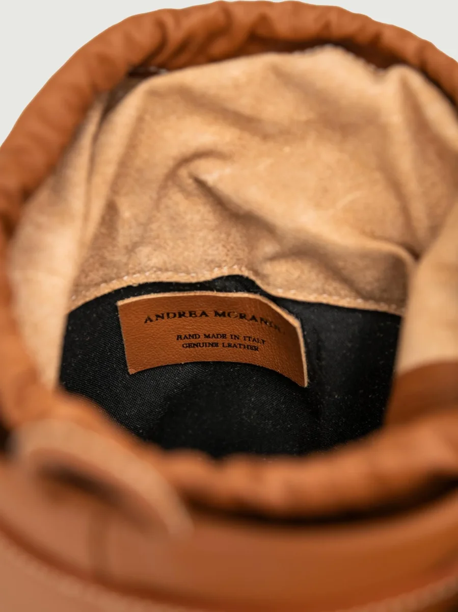 SECCHIELLO KATE IN PELLE COGNAC - immagine 7