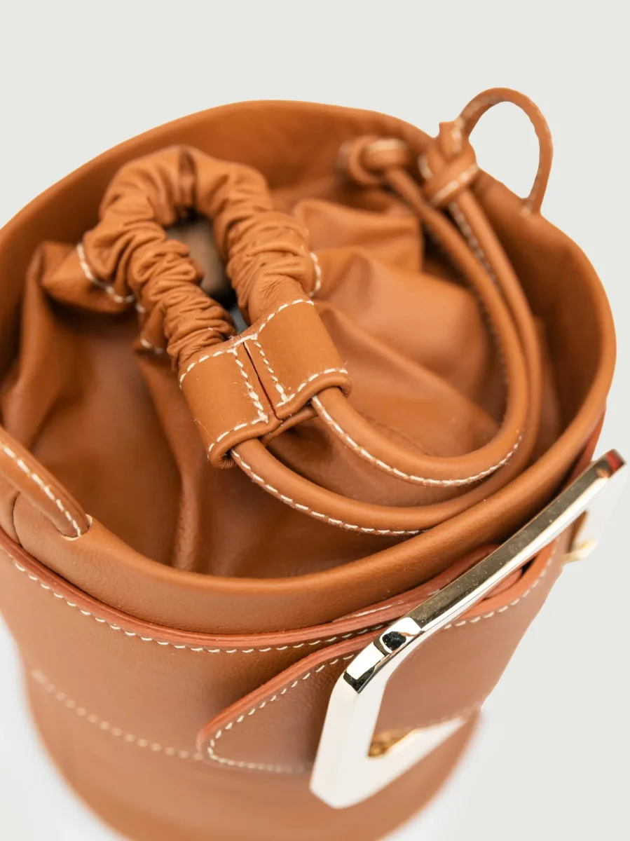 SECCHIELLO KATE IN PELLE COGNAC - immagine 6