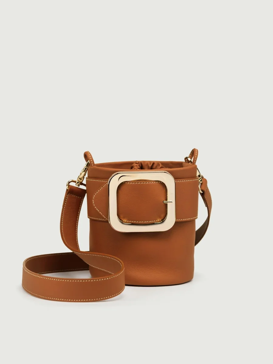 SECCHIELLO KATE IN PELLE COGNAC