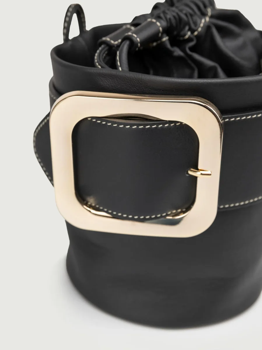 SECCHIELLO KATE IN PELLE NERA - immagine 5