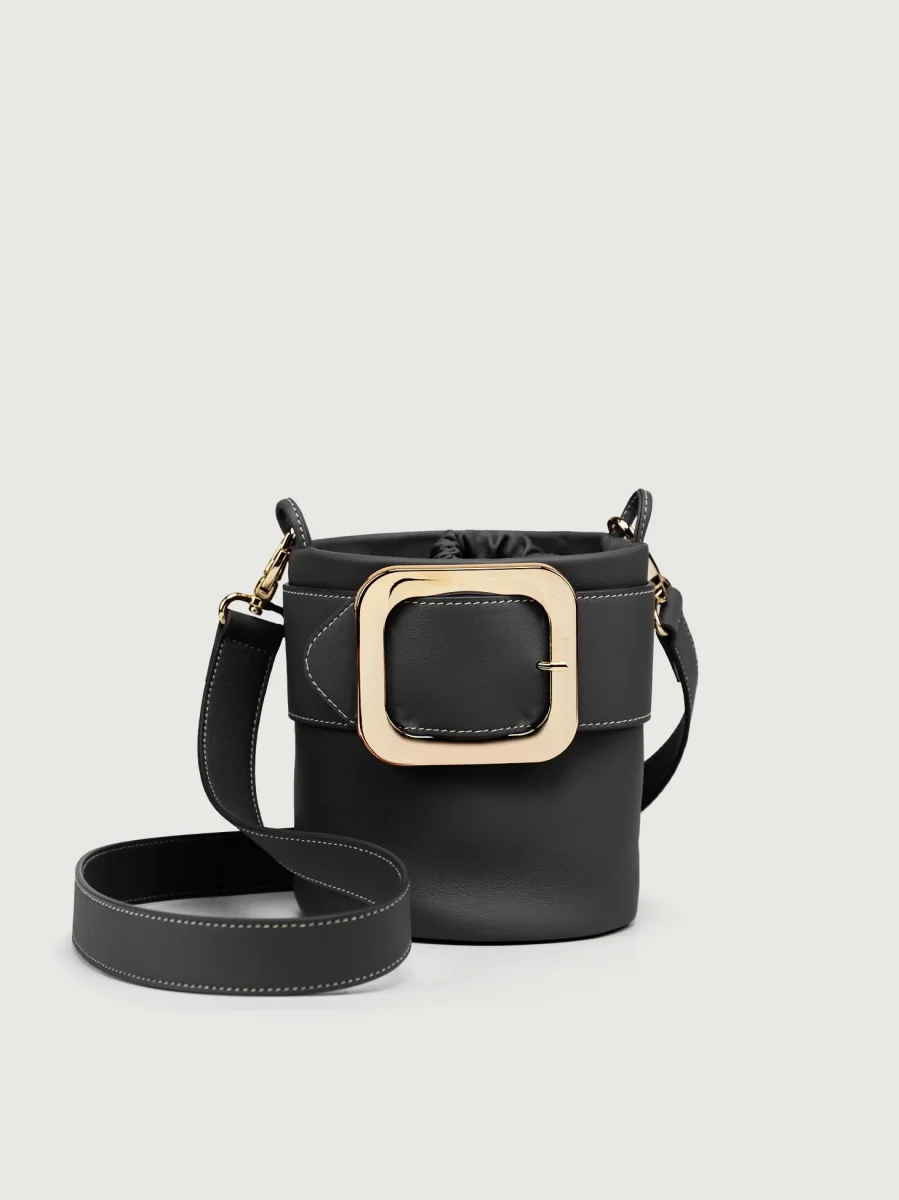 SECCHIELLO KATE IN PELLE NERA