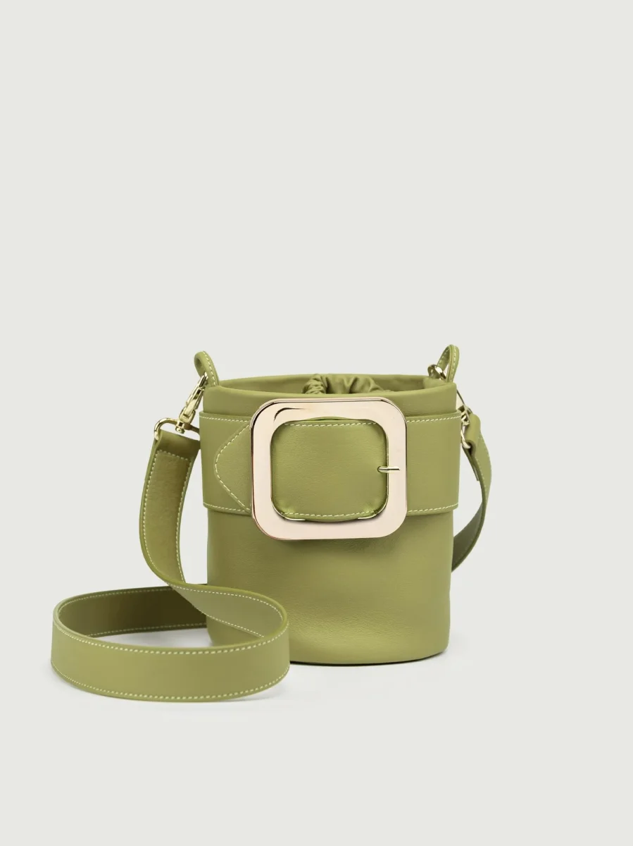 SECCHIELLO KATE IN PELLE PISTACCHIO