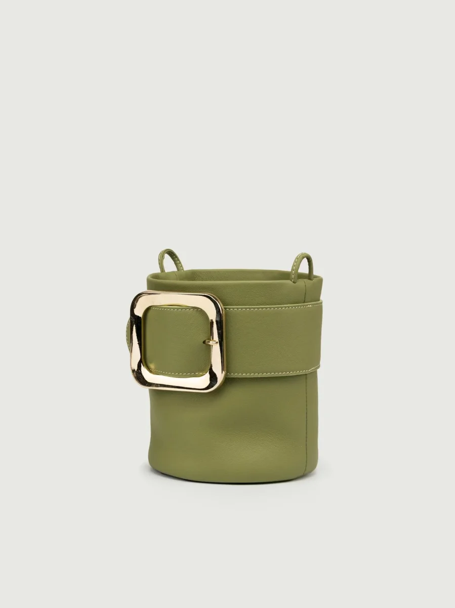 SECCHIELLO KATE IN PELLE PISTACCHIO - immagine 3