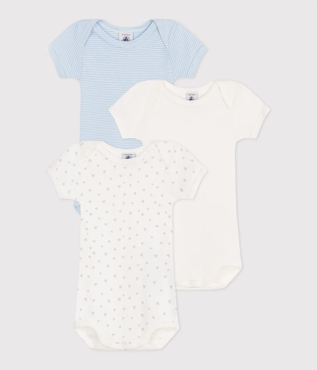 SET DA 3 BODY A MANICHE CORTE CON STAMPA