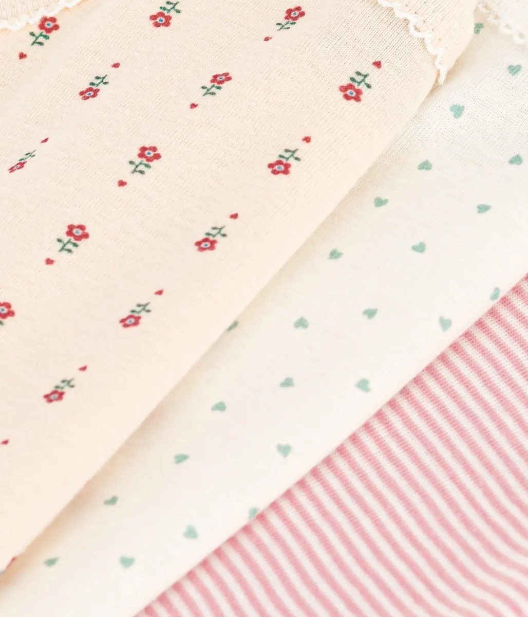 SET DI 3 BODY CON SPALLINE A FIORI BEBÈ - immagine 3