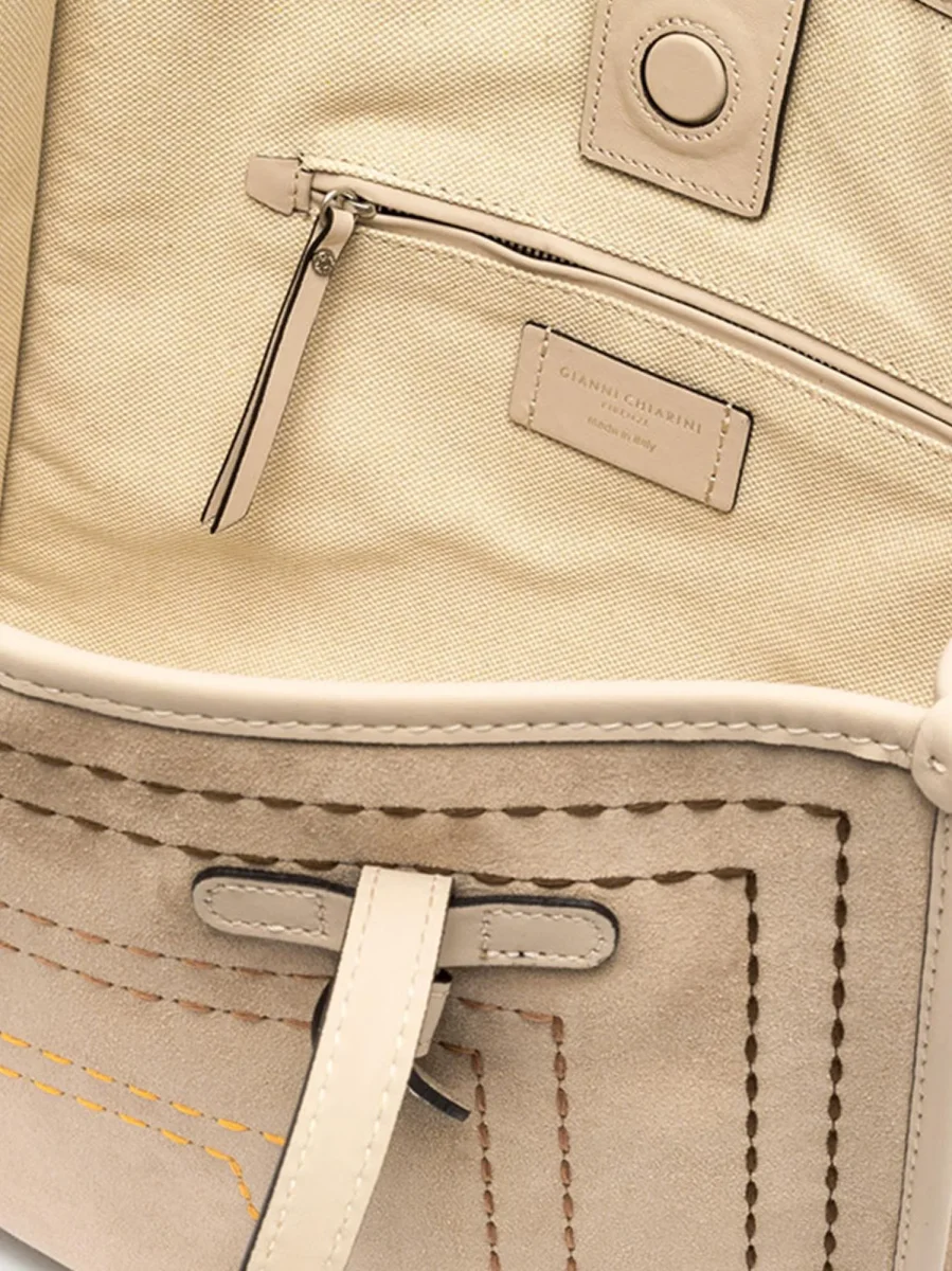 SHOPPING MARCELLA IN CAMOSCIO BEIGE SUGHERO - immagine 4