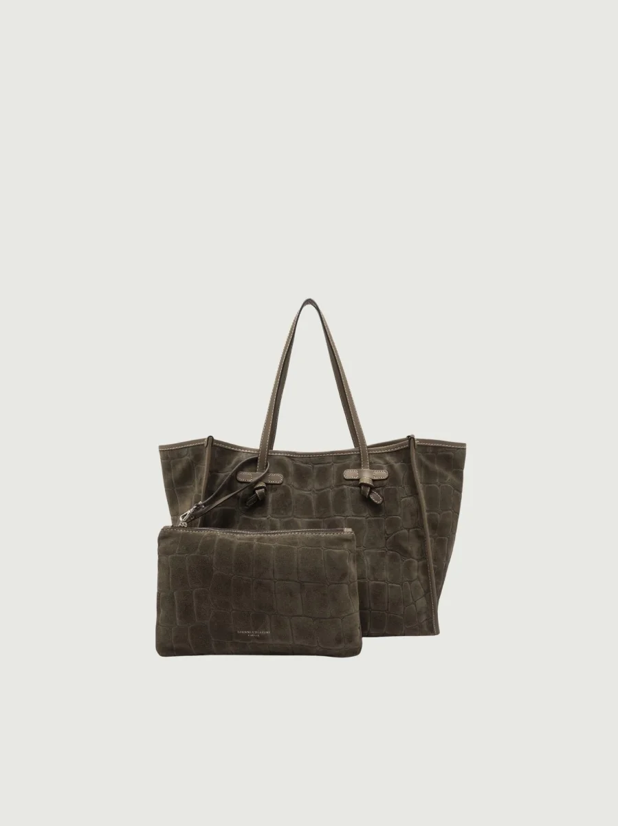 SHOPPING MARCELLA IN CAMOSCIO STAMPA COCCO DAINO - immagine 4