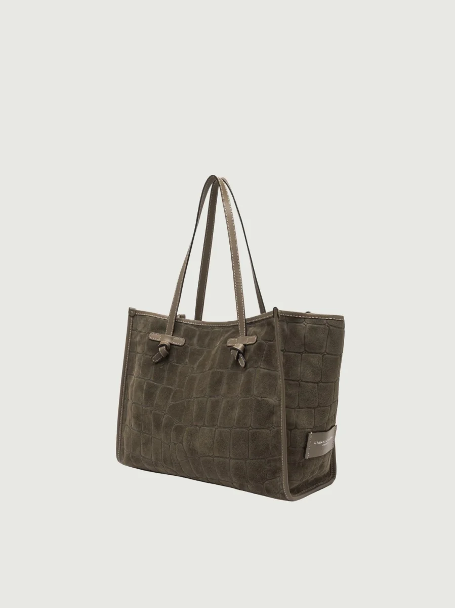 SHOPPING MARCELLA IN CAMOSCIO STAMPA COCCO DAINO - immagine 3