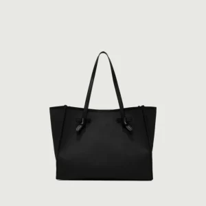 SHOPPING MARCELLA IN CANVAS NERO E CORDA