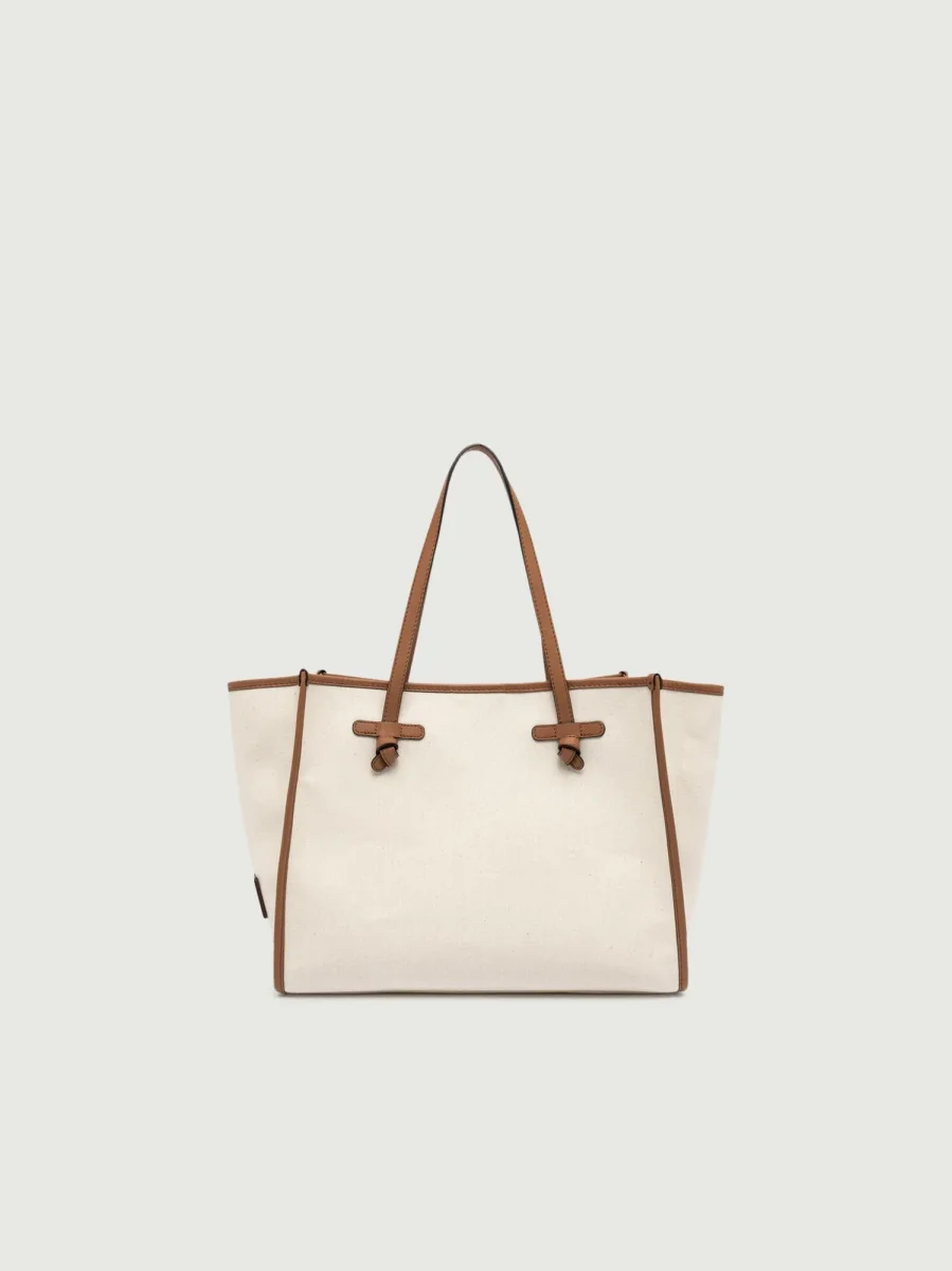 SHOPPING MARCELLA IN CANVAS PANNA - immagine 6