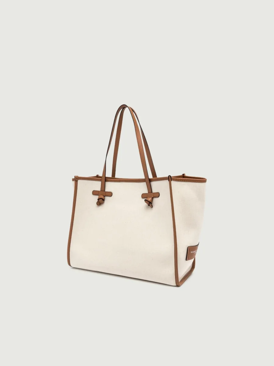 SHOPPING MARCELLA IN CANVAS PANNA - immagine 3