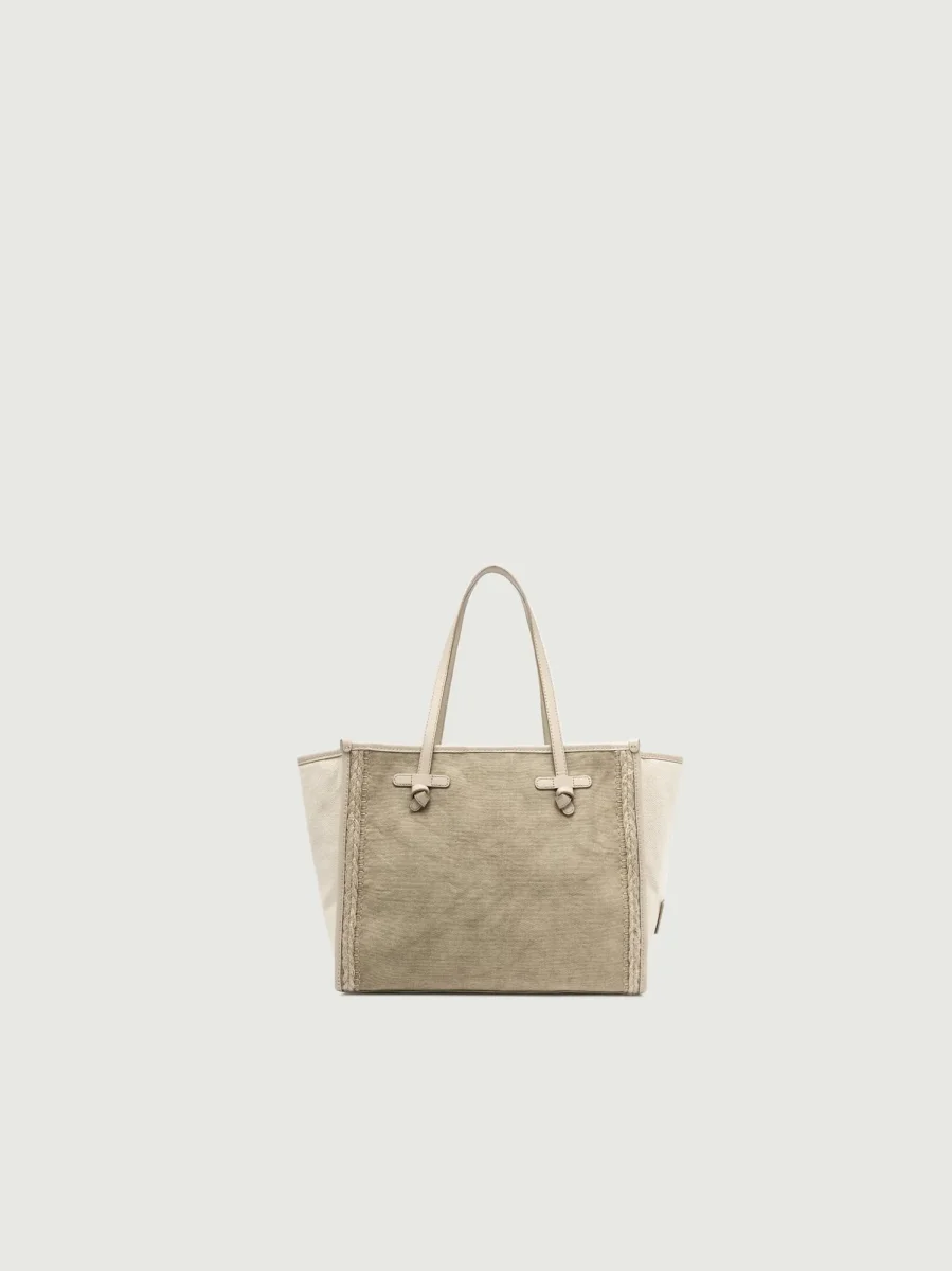 SHOPPING MARCELLA IN CANVAS STONE WASHED SABBIA