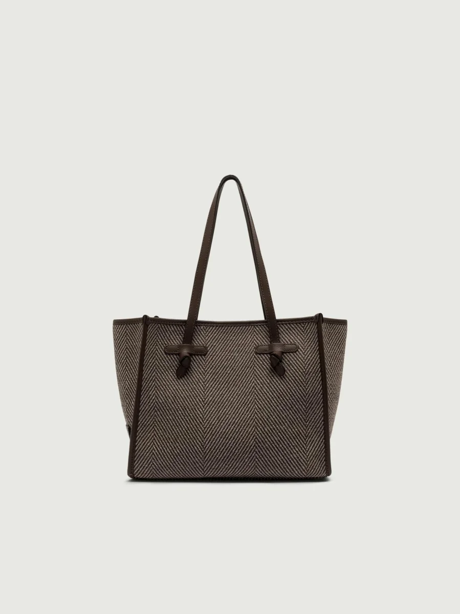 SHOPPING MARCELLA IN TESSUTO SPIGA COLOR DAINO