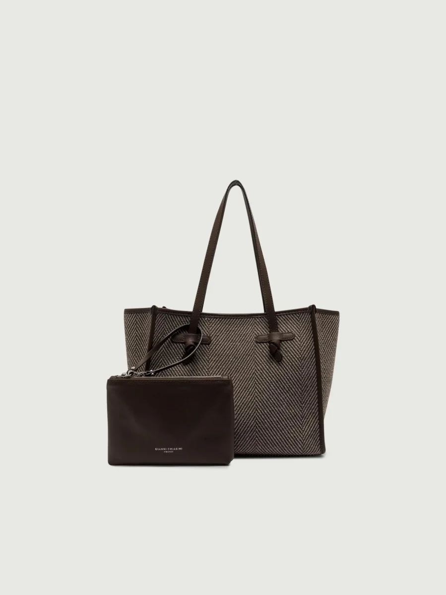 SHOPPING MARCELLA IN TESSUTO SPIGA COLOR DAINO - immagine 5