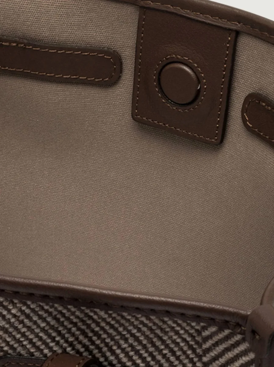 SHOPPING MARCELLA IN TESSUTO SPIGA COLOR DAINO - immagine 4