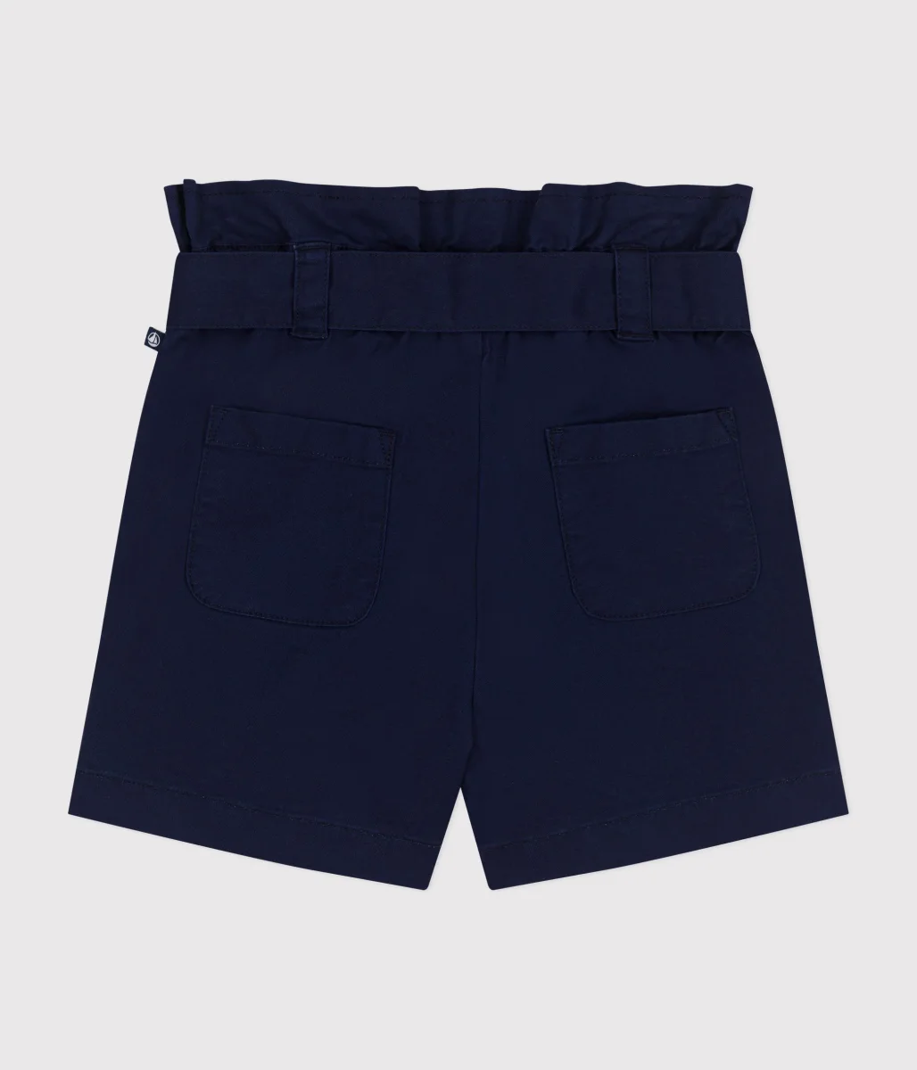 SHORTS BLU IN TELA DI COTONE - immagine 4