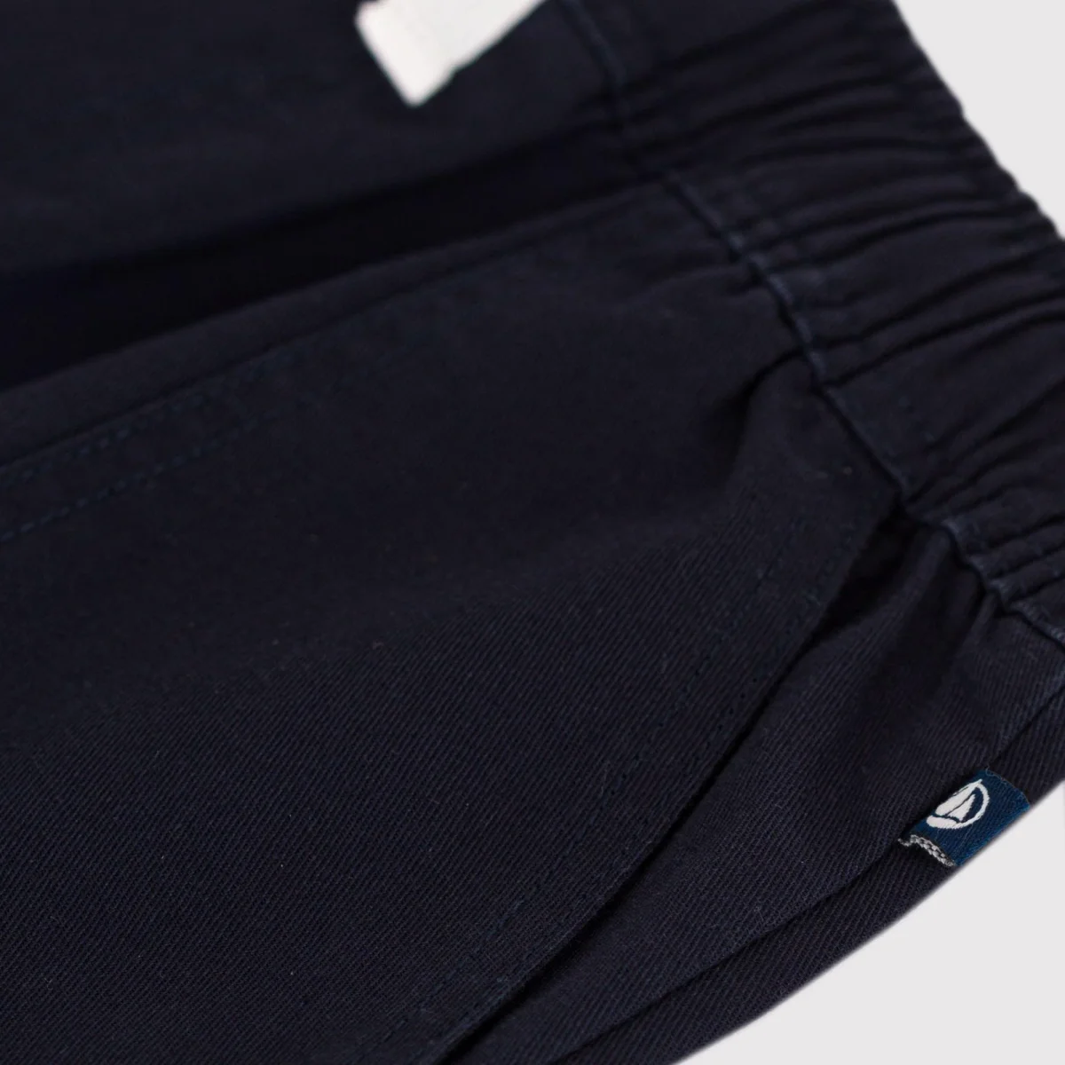 SHORTS  BLU IN TWILL DI COTONE E LINO  - immagine 3