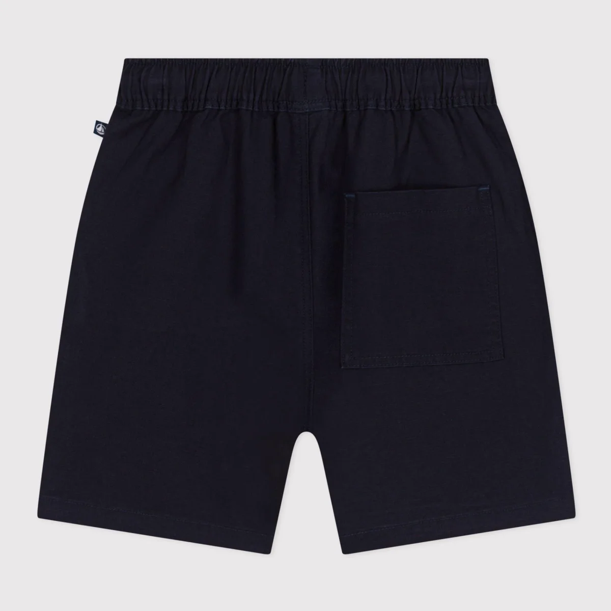 SHORTS  BLU IN TWILL DI COTONE E LINO  - immagine 4