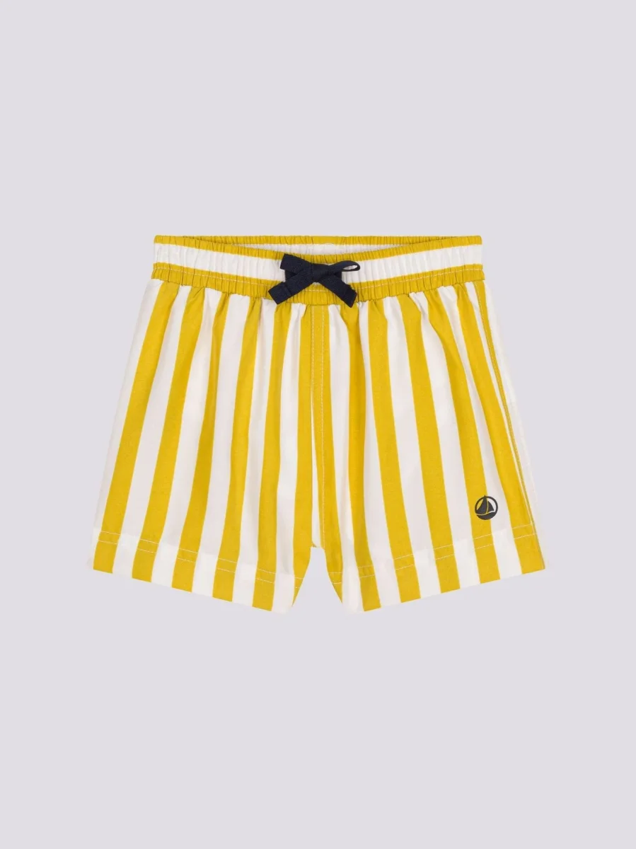 SHORTS DA BAGNO A RIGHE GIALLE BEBÈ