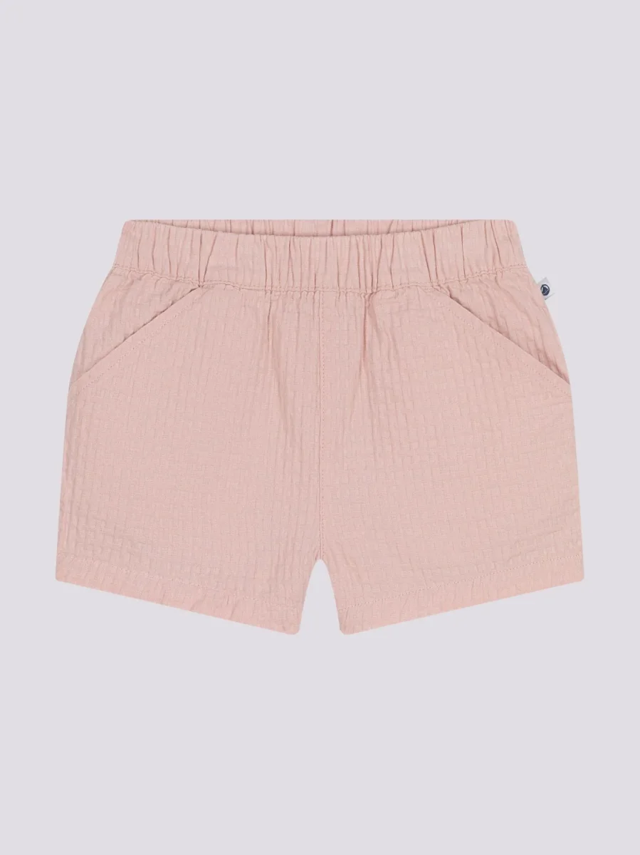 SHORTS ROSA IN TESSUTO OPERATO BEBÈ
