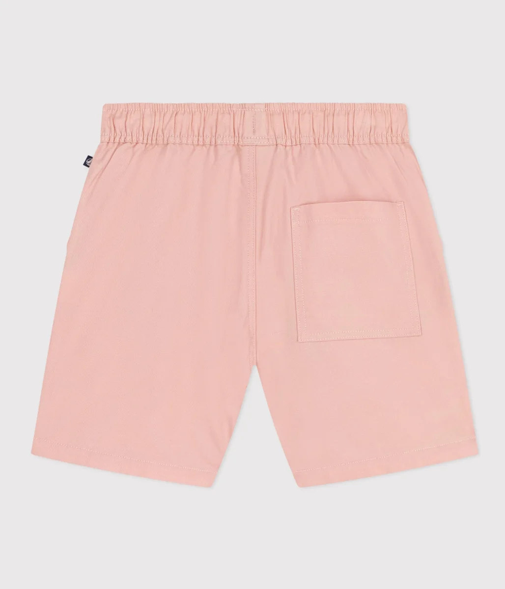 SHORTS ROSA IN TWILL DI COTONE E LINO - immagine 4