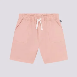 SHORTS ROSA IN TWILL DI COTONE E LINO
