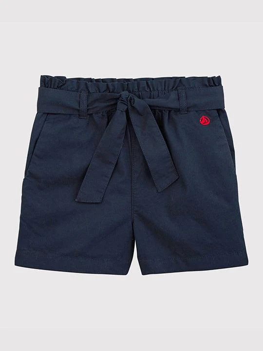 SHORT ANNODATO IN SERGE DI COTONE BAMBINA