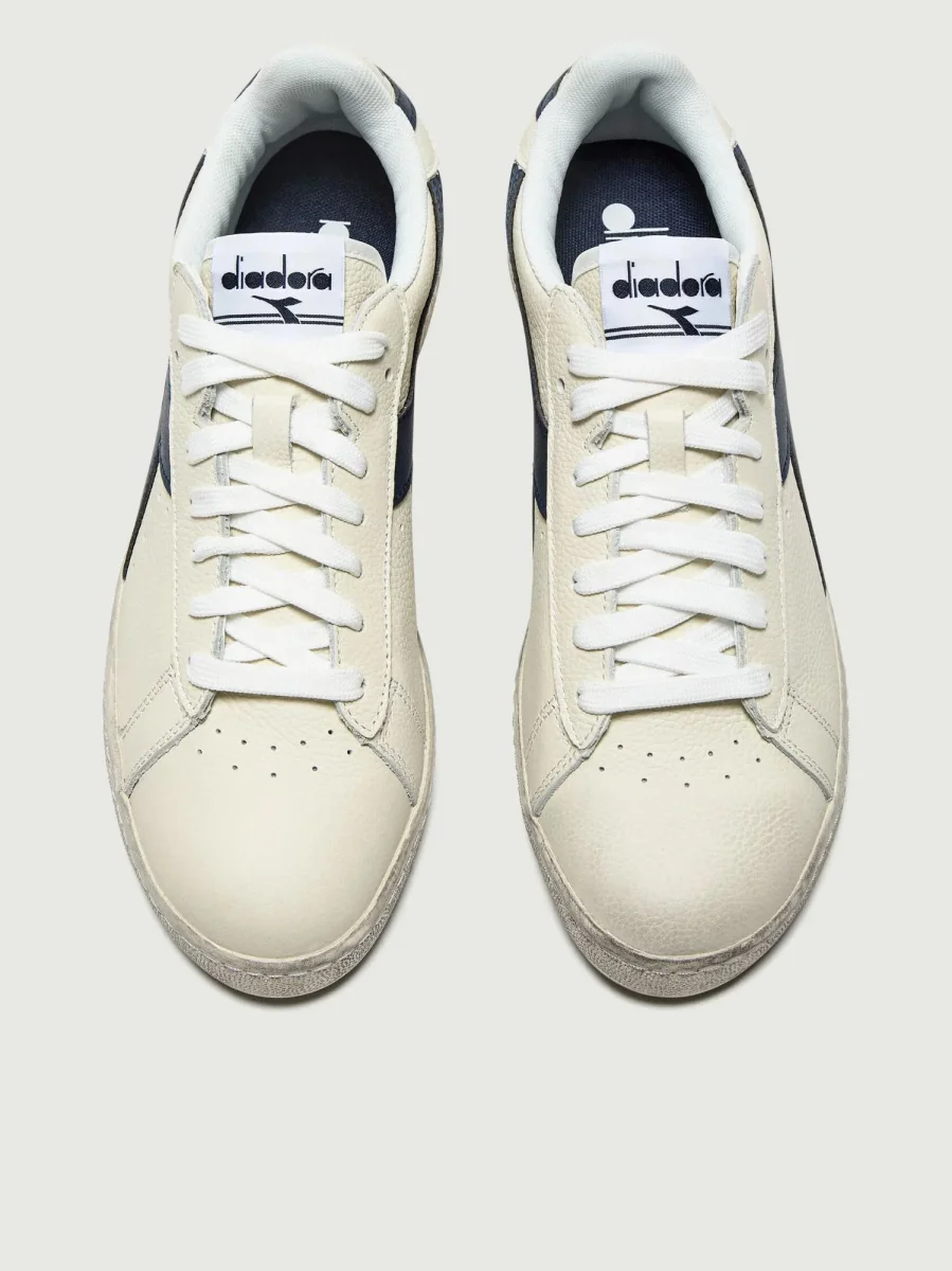 SNEAKERS GAME L LOW WAXED BIANCO BLU - immagine 5