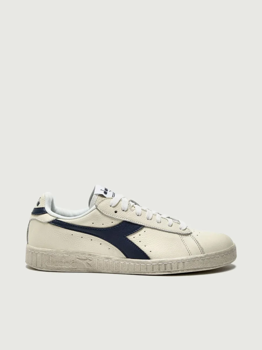 SNEAKERS GAME L LOW WAXED BIANCO BLU