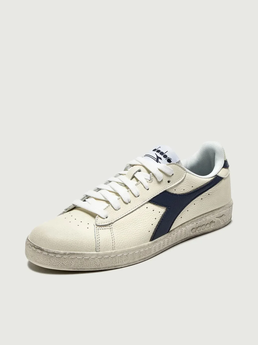 SNEAKERS GAME L LOW WAXED BIANCO BLU - immagine 3