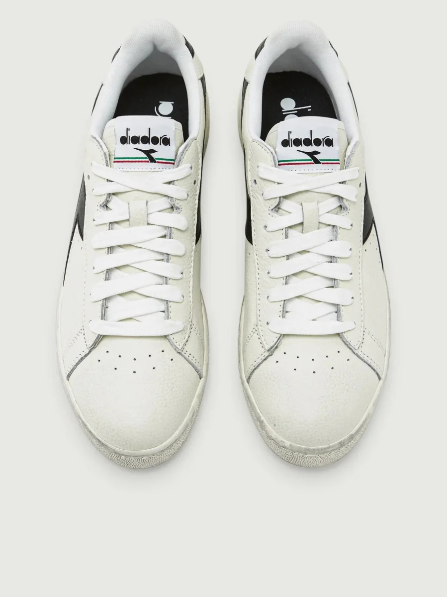 SNEAKERS GAME L LOW WAXED BIANCO NERO - immagine 4