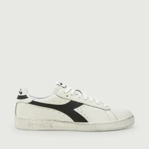 SNEAKERS GAME L LOW WAXED BIANCO NERO