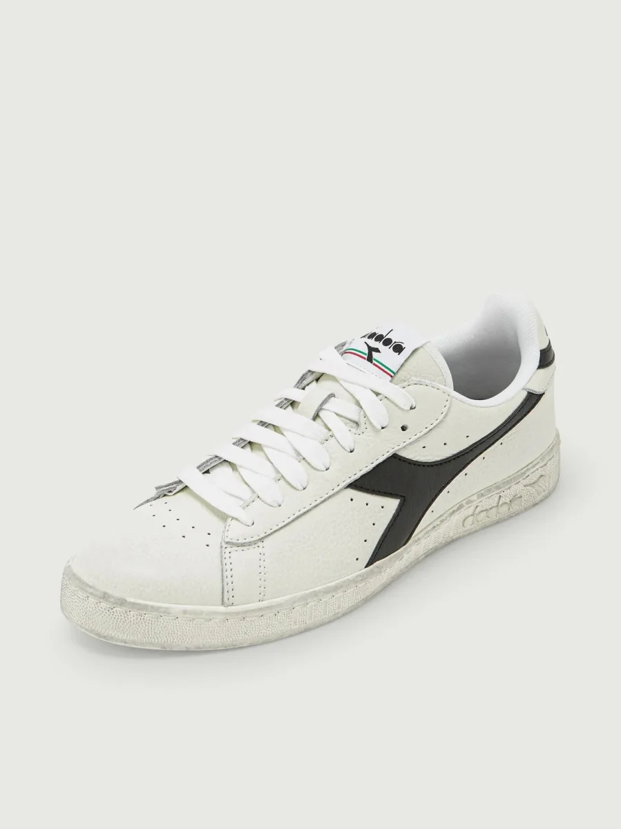 SNEAKERS GAME L LOW WAXED BIANCO NERO - immagine 3