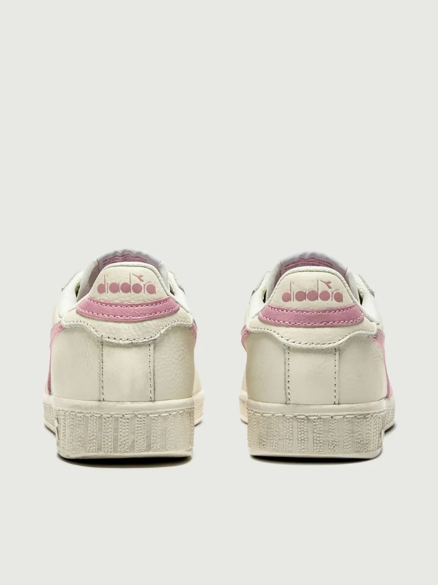 SNEAKERS GAME L LOW WAXED BIANCO ROSA - immagine 5