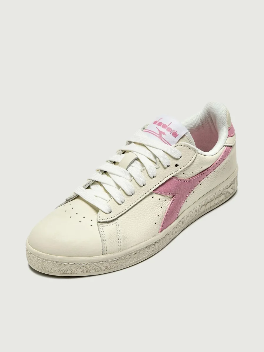 SNEAKERS GAME L LOW WAXED BIANCO ROSA - immagine 3