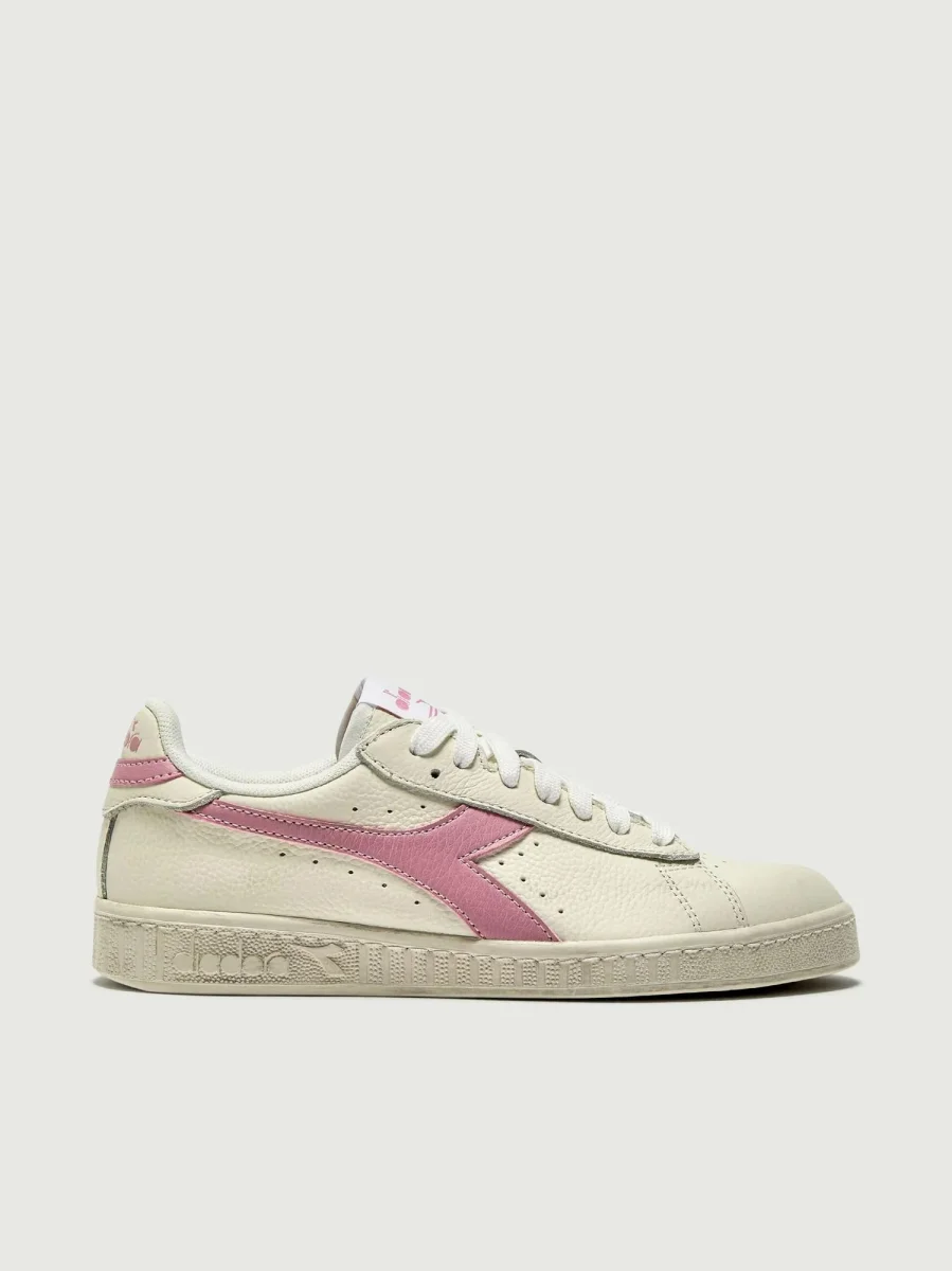 SNEAKERS GAME L LOW WAXED BIANCO ROSA