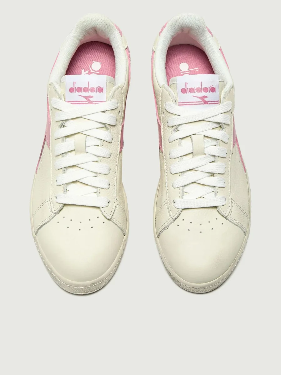 SNEAKERS GAME L LOW WAXED BIANCO ROSA - immagine 4