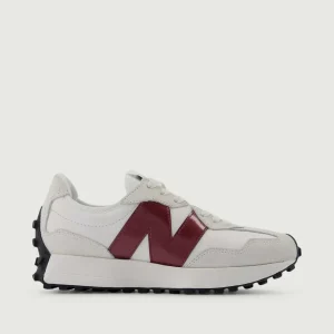 SNEAKER 327 BIANCO LOGO BURGUNDY
