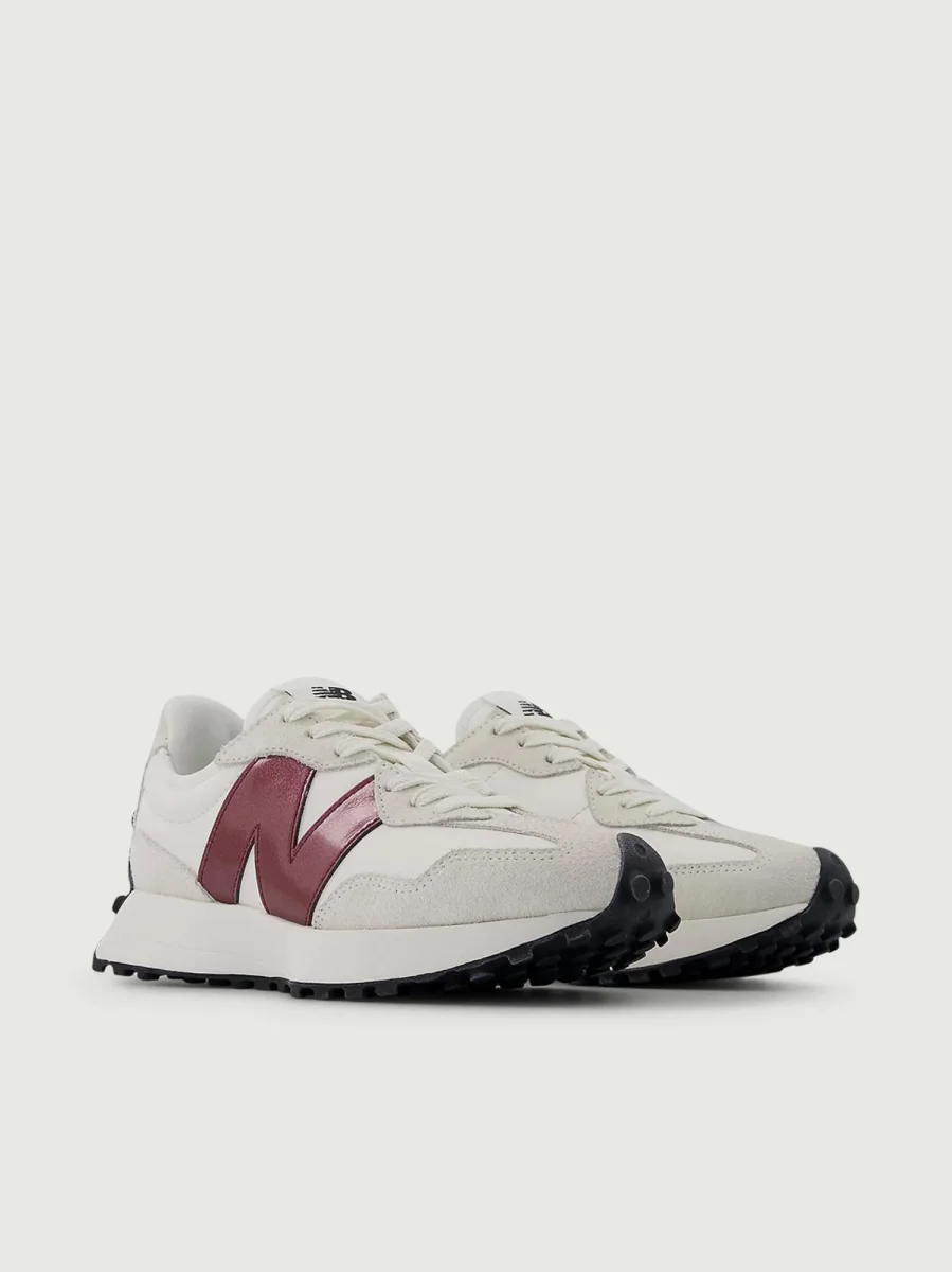 SNEAKER 327 BIANCO LOGO BURGUNDY - immagine 3