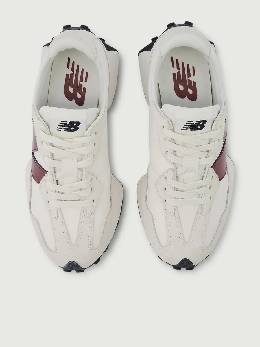 SNEAKER 327 BIANCO LOGO BURGUNDY - immagine 4