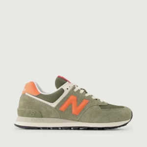 SNEAKER 574 OLIVA E ARANCIO