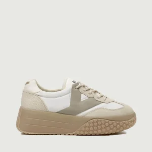 SNEAKER 9768 CON RIALZO BIANCO E TORTORA