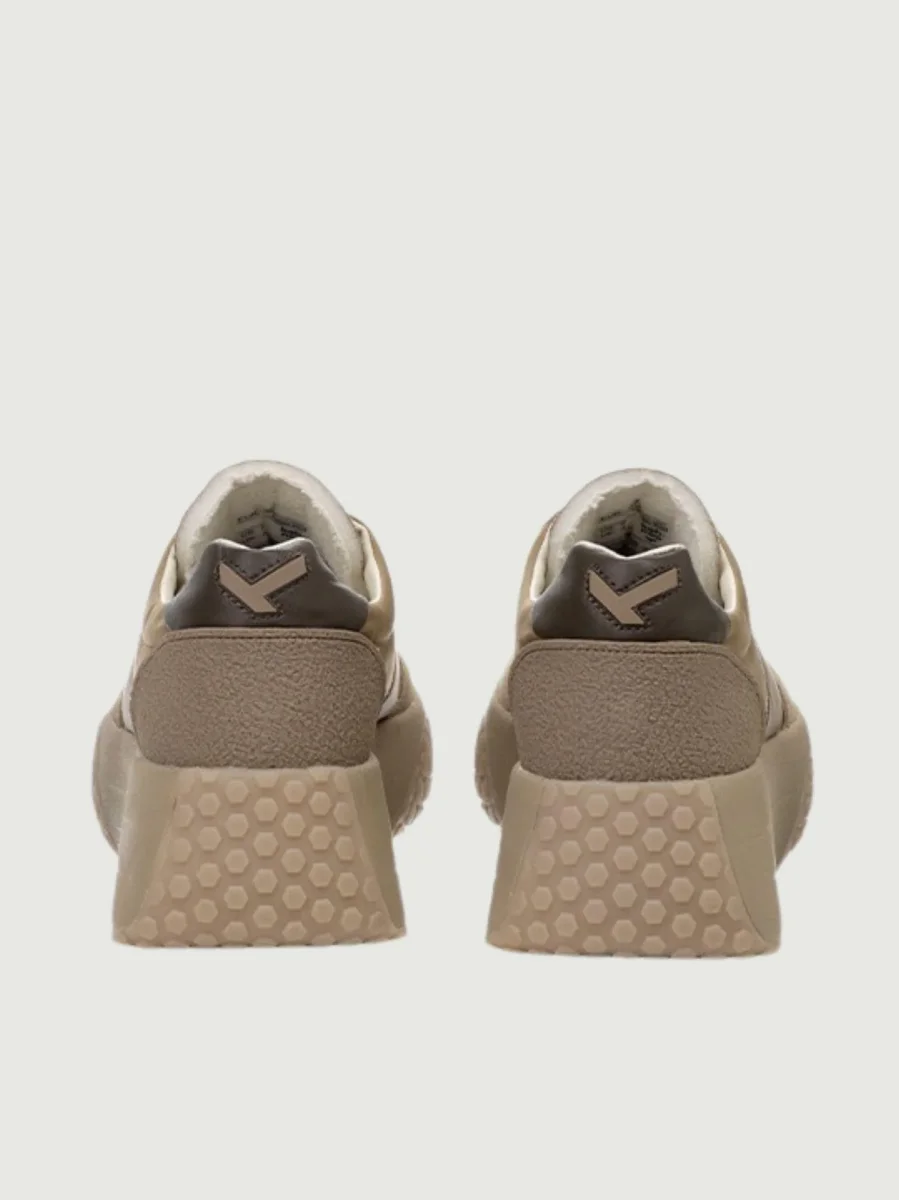 SNEAKER 9768 CON RIALZO TAUPE E NOCCIOLA - immagine 5